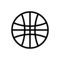 Basketball ball outline icon isolated. Symbol, logo illustration for mobile concept and web design. Royalty Free Stock Photo