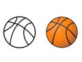 Basketball, ball outline vector Royalty Free Stock Photo