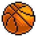 Basketball Ball Pixel Art Sports Game Icon Royalty Free Stock Photo