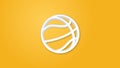 Basketball ball realistic icon. 3d line vector illustration. Top view Royalty Free Stock Photo