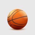 a basketball ball realistic on white back Royalty Free Stock Photo