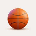 Basketball ball realistic on white Royalty Free Stock Photo