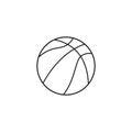 Basketball ball. Sports accessory. Vector illustration isolated on a white Royalty Free Stock Photo