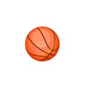 Basketball ball. Sports equipment for athletes. Isolated on white background. Symbol, icon. Colorful Illustration Vector Royalty Free Stock Photo