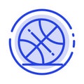 Basketball, Ball, Sports, Usa Blue Dotted Line Line Icon