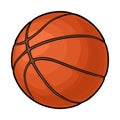Basketball ball. Vector color illustration. Isolated on white background Royalty Free Stock Photo