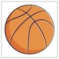 Basketball ball vector flat icon isolated on white Royalty Free Stock Photo