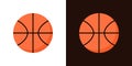 Basketball ball vector icon isolated. Basket ball illustration logo design flat icon Royalty Free Stock Photo
