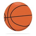 Basketball ball vector icon. Sport ball concept illustration. Orange ball realistic style design, designed for web and Royalty Free Stock Photo