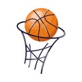 basketball balloon and basket