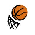 Basketball balloon with basket net