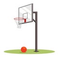 Basketball basket and ball Royalty Free Stock Photo