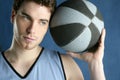 Basketball basket ball real player portrait Royalty Free Stock Photo