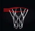 Basketball basket on black background Royalty Free Stock Photo