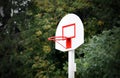 Basketball basket in park Royalty Free Stock Photo