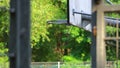 Basketball basket in the school playground. Royalty Free Stock Photo