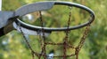Basketball basket in the school playground. Royalty Free Stock Photo