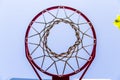 Basketball basket seen from below Royalty Free Stock Photo