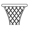 Basketball basket Streetball net basket icon black color illustration outline Royalty Free Stock Photo