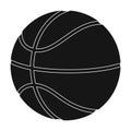 Basketball.Basketball single icon in black style vector symbol stock illustration web.