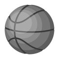 Basketball.Basketball single icon in monochrome style vector symbol stock illustration web.