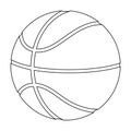 Basketball.Basketball single icon in outline style vector symbol stock illustration web.