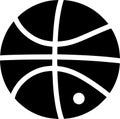 Basketball - black and white isolated icon - vector illustration Royalty Free Stock Photo