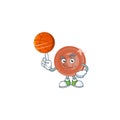 With basketball bronze coin cartoon character for collection. Royalty Free Stock Photo