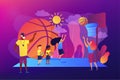 Basketball camp concept vector illustration.