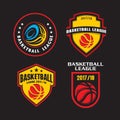 Basketball champions logo , tournament logo vector