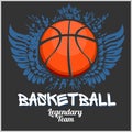 Basketball championship - vector emblem