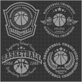 Basketball championship - vector emblem for t