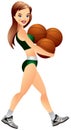 Basketball cheerleader Royalty Free Stock Photo