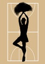 Basketball Cheerleader 3 Royalty Free Stock Photo