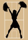 Basketball Cheerleader 6 Royalty Free Stock Photo