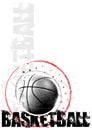 Basketball circle poster background