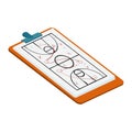 basketball clipboard design Royalty Free Stock Photo