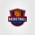 basketball club logo or basket ball team symbol vector illustration design. Royalty Free Stock Photo