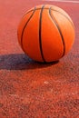 Basketball on court