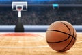 Basketball on court arena background Royalty Free Stock Photo