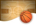 Basketball Court and Ball Background Royalty Free Stock Photo