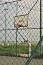 Basketball court in the beach