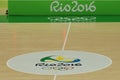 The basketball court in Carioca Arena 1 during Rio 2016 Olympic Games