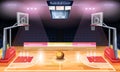 Basketball Court Cartoon Illustration Royalty Free Stock Photo