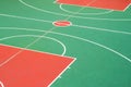 Basketball court closeup, outdoor basketball field