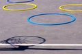 Basketball court detalis olympic circles