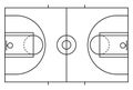 Basketball court icon, floor parquet  area, top american sport symbol, basket field vector illustration Royalty Free Stock Photo