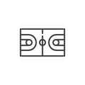 Basketball court line icon