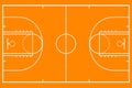 Basketball court. Mockup background field for sport strategy. Vector.