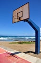 basketball court near the ocean